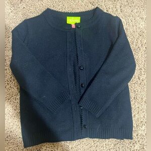 Classic Whimsy navy cardigan. Size 4.